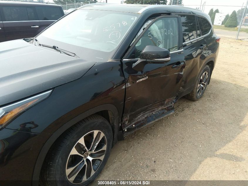 2021 Toyota Highlander Hybrid Xle VIN: 5TDGBRCHXMS535578 Lot: 30038405