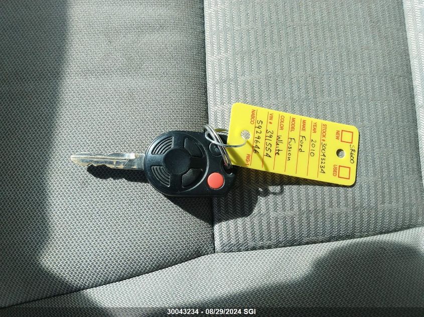 2010 Ford Fusion Se VIN: 3FAHP0HA7AR391554 Lot: 30043234
