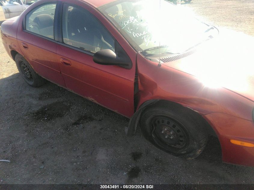 2004 Dodge Neon Sx 2.0 VIN: 1B3ES46C34D592471 Lot: 30043491