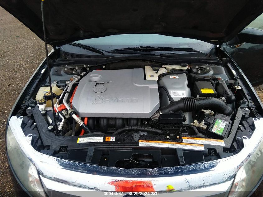 2010 Ford Fusion Hybrid VIN: 3FADP0L35AR167352 Lot: 30043567