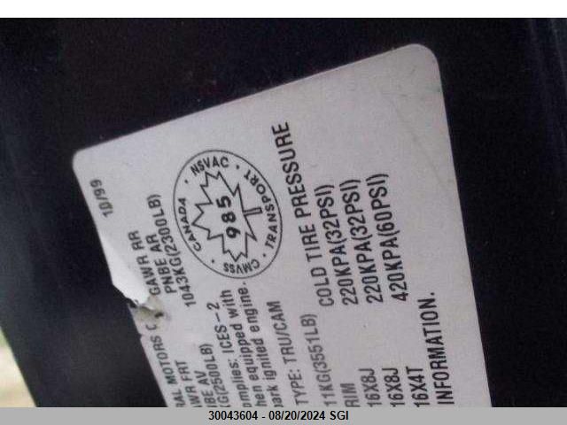 2000 GMC Sonoma VIN: 1GTCS19W2Y8150497 Lot: 30043604