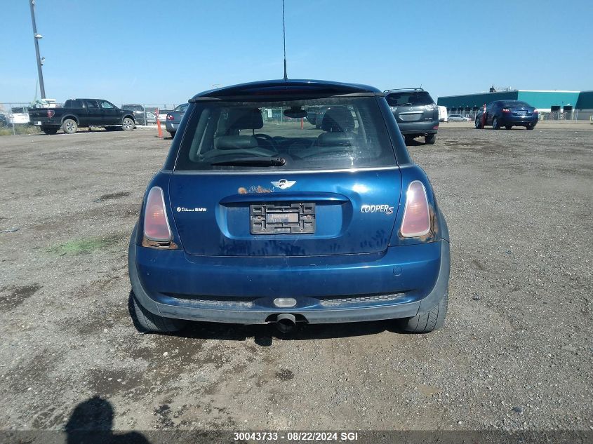 2003 Mini Cooper S VIN: WMWRE33403TD63930 Lot: 30043733