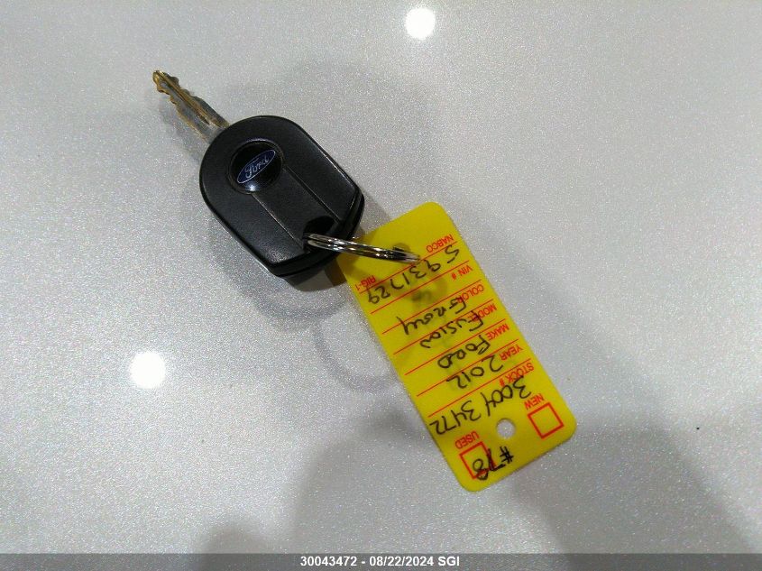 2012 Ford Fusion Sel VIN: 3FAHP0CG3CR343130 Lot: 30043472