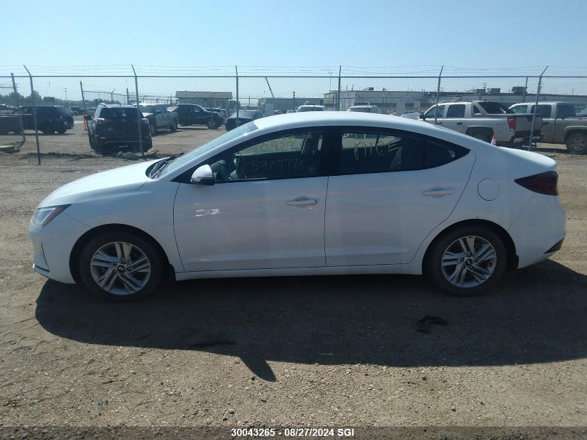 2020 Hyundai Elantra Sel/Value/Limited VIN: KMHD84LF2LU109294 Lot: 30043265