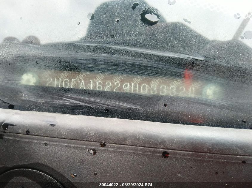 2009 Honda Civic Dx VIN: 2HGFA16229H033324 Lot: 30044022