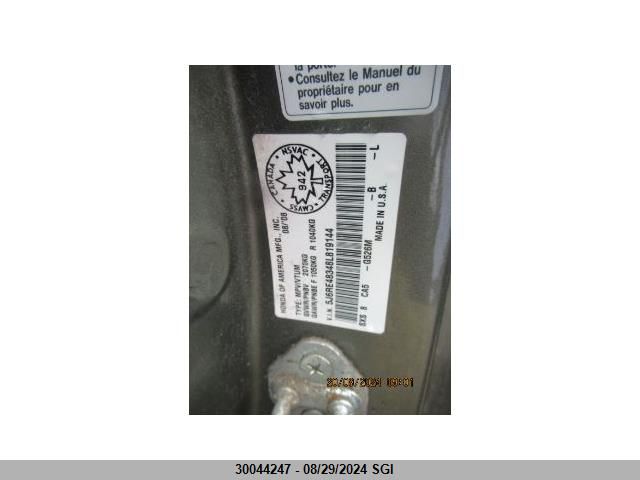 2008 Honda Cr-V Lx VIN: 5J6RE48348L819144 Lot: 30044247