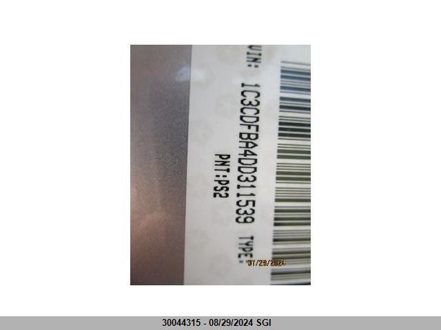 2013 Dodge Dart Sxt VIN: 1C3CDFBA4DD311539 Lot: 30044315