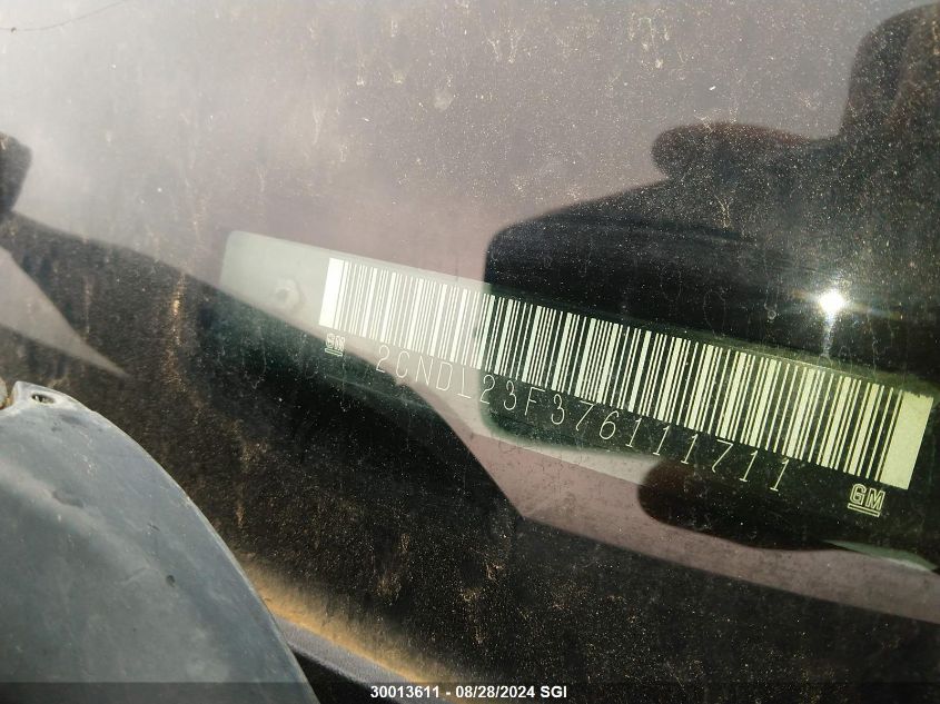 2007 Chevrolet Equinox Ls VIN: 2CNDL23F376111711 Lot: 30013611