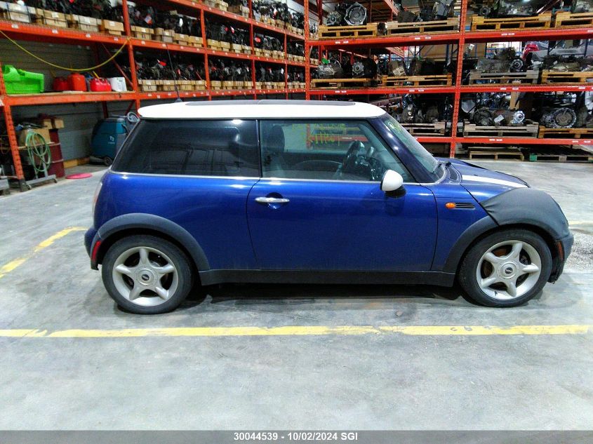 2003 Mini Cooper VIN: WMWRC33483TC44478 Lot: 30044539