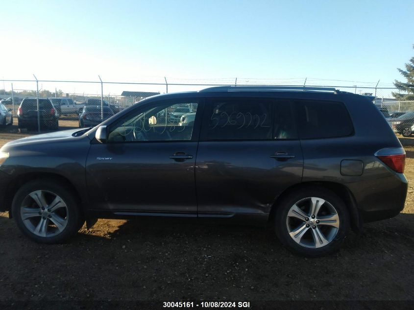 2008 Toyota Highlander Sport VIN: JTEES43A382001585 Lot: 30045161