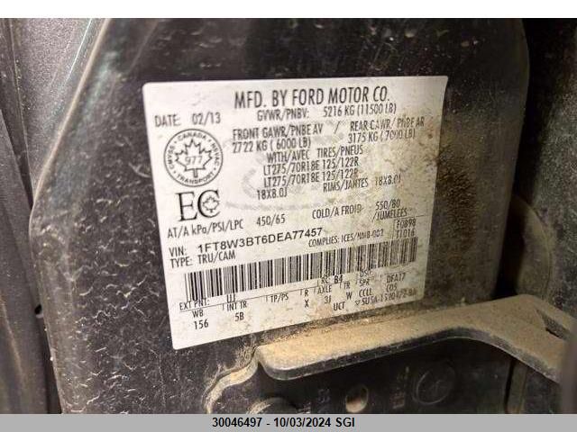 1FT8W3BT6DEA77457 2013 Ford F350 Super Duty