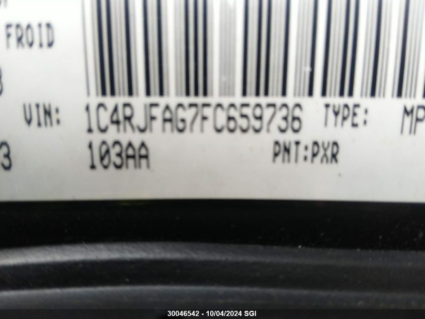 1C4RJFAG7FC659736 2015 Jeep Grand Cherokee Laredo