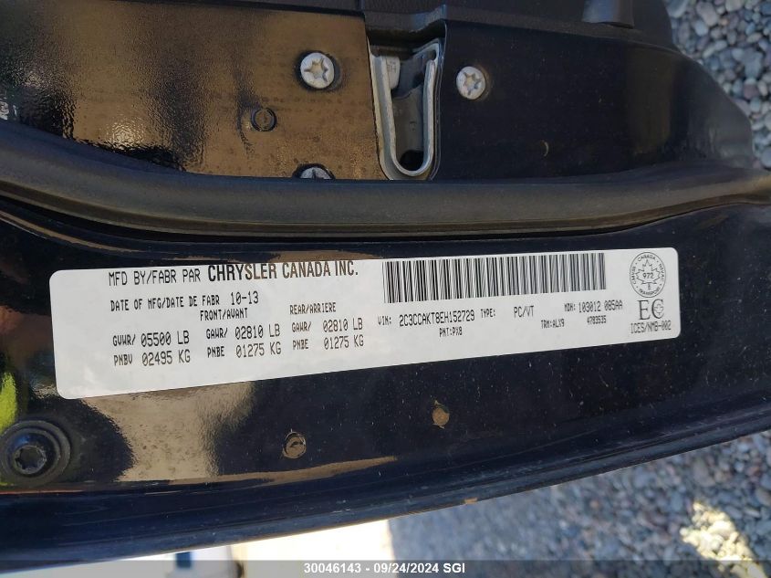 2C3CCAKT8EH152729 2014 Chrysler 300C