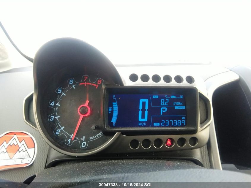 2012 Chevrolet Sonic Lt VIN: 1G1JC6EH8C4111205 Lot: 30047333