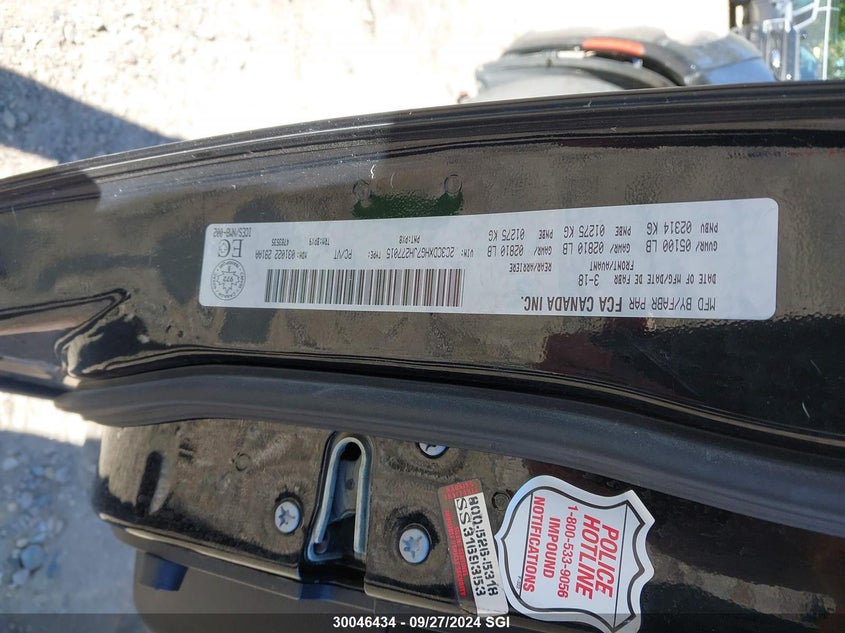 2018 Dodge Charger Sxt Plus VIN: 2C3CDXHG7JH277015 Lot: 30046434