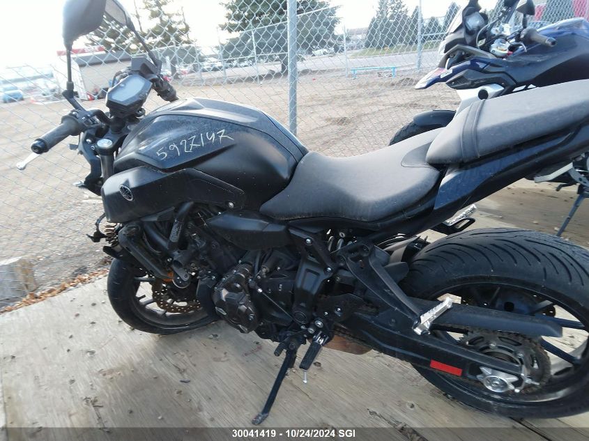 2019 Yamaha Mt07 VIN: JYARM27N8KA001141 Lot: 30041419