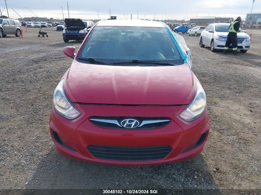 2014 Hyundai Accent Gls/Gs VIN: KMHCT4AE9EU710760 Lot: 30048102