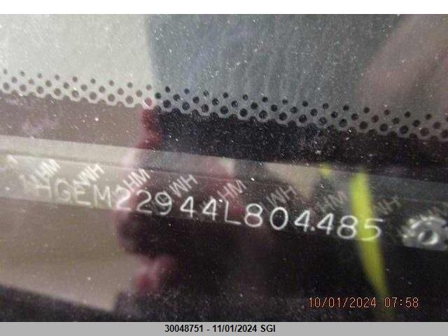 2004 Honda Civic Ex VIN: 1HGEM22944L804485 Lot: 30048751