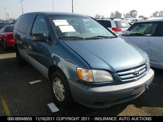 2001 Toyota Sienna Ce VIN: 4T3ZF19C71U348478 Lot: 8948659