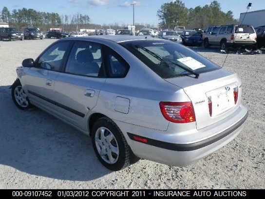 2005 Hyundai Elantra Gls/Gt VIN: KMHDN56DX5U155452 Lot: 9107452