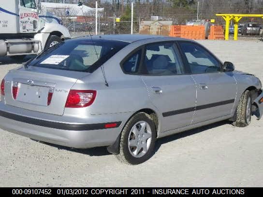 2005 Hyundai Elantra Gls/Gt VIN: KMHDN56DX5U155452 Lot: 9107452