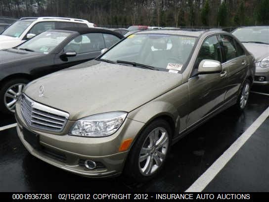 2009 Mercedes-Benz C300 300 VIN: WDDGF54X69F238761 Lot: 9367381