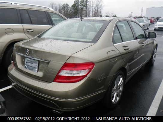 2009 Mercedes-Benz C300 300 VIN: WDDGF54X69F238761 Lot: 9367381