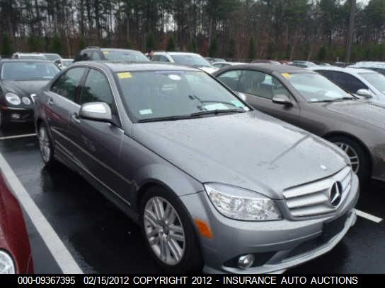 2009 Mercedes-Benz C300 4 Matic VIN: WDDGF81X89R044480 Lot: 9367395