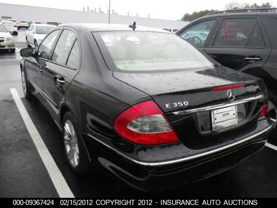 2009 Mercedes-Benz E350 3.5L VIN: WDBUF56X59B360740 Lot: 9367424