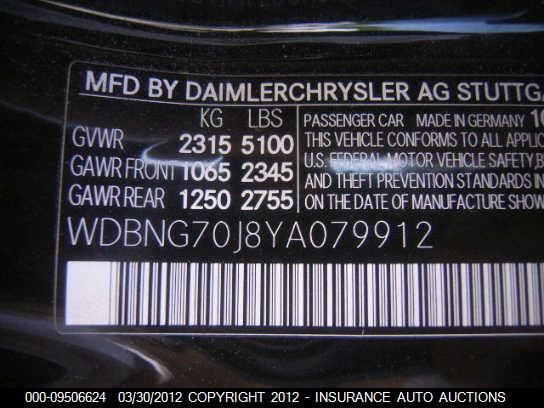 WDBNG70J8YA079912 2000 Mercedes-Benz S430