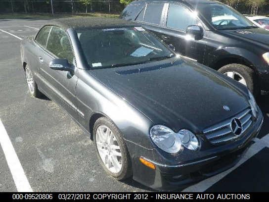 2009 Mercedes-Benz Clk350 grey cabrio gasoline WDBTK56F89F260347 photo #1