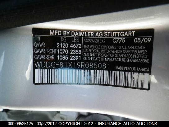 WDDGF81X19R085081 2009 Mercedes-Benz C300 4 Matic