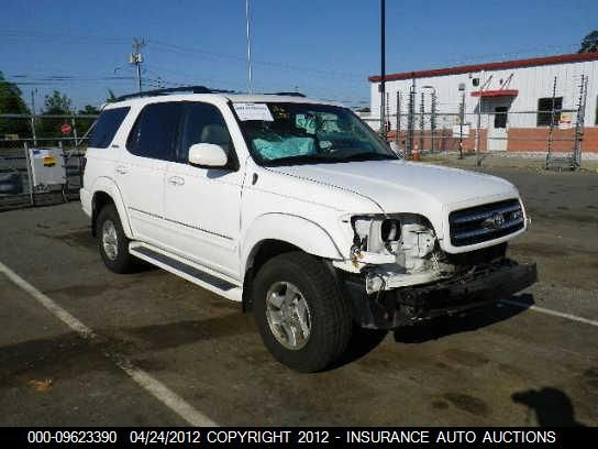 2001 Toyota Sequoia Limited VIN: 5TDBT48A51S022854 Lot: 9623390