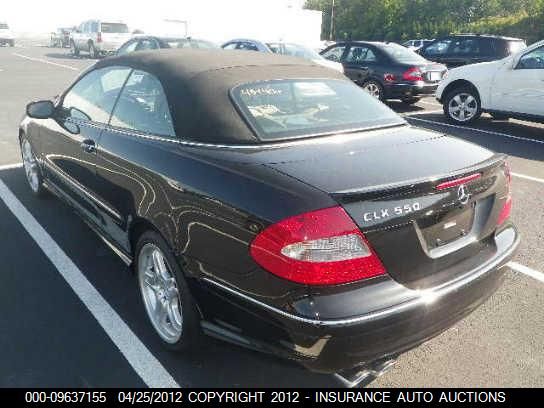 2008 Mercedes-Benz Clk550 550 VIN: WDBTK72F08T093290 Lot: 9637155