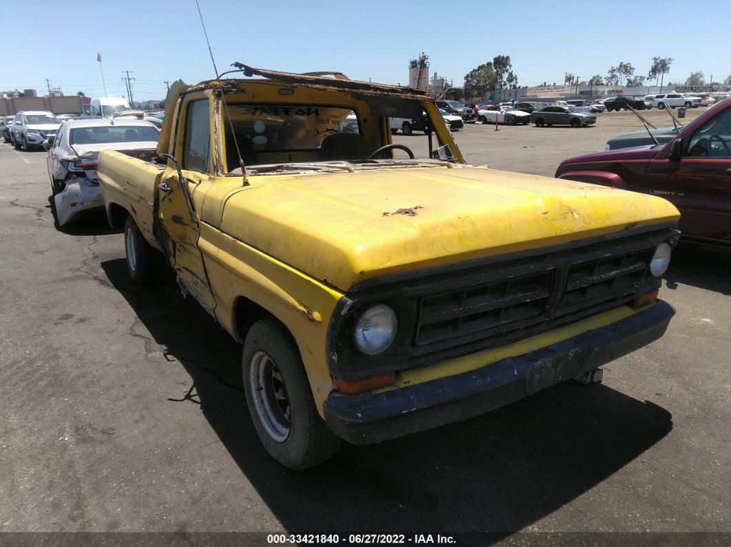 1971 FORD F150 Yellow  Other 000000F10GRK80385 photo #1