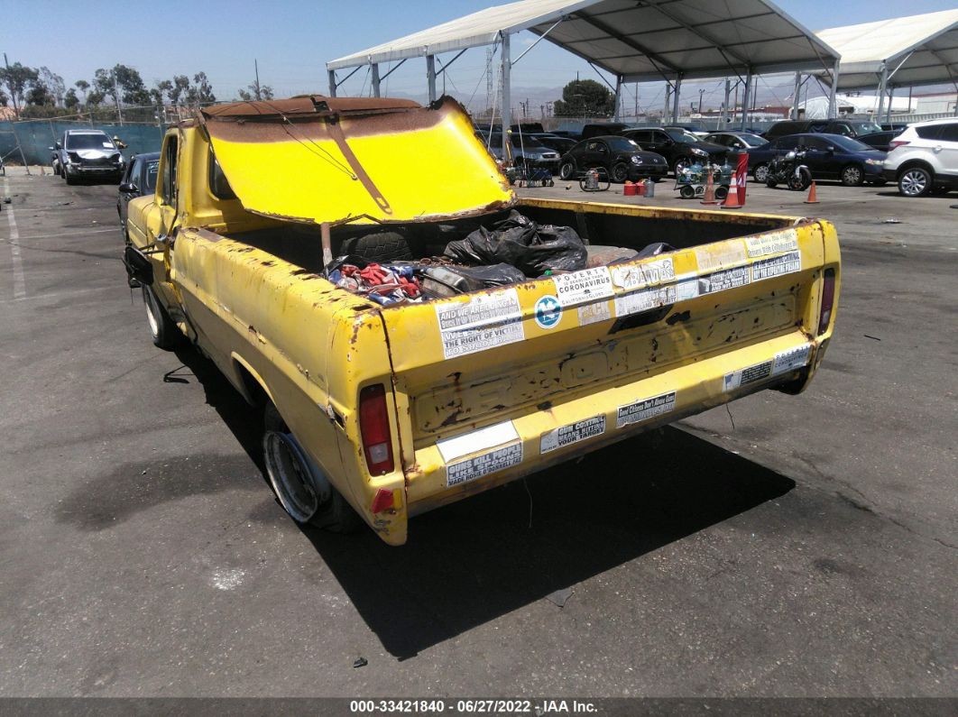 1971 FORD F150 Yellow  Other 000000F10GRK80385 photo #4