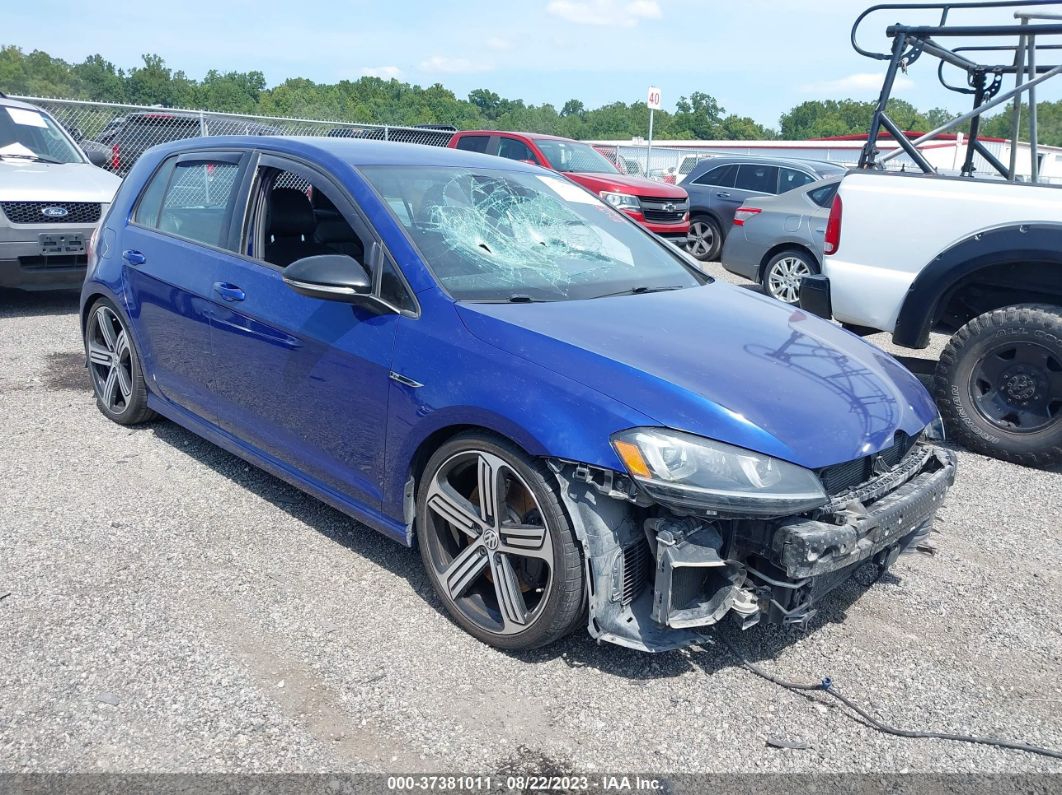 2016 VOLKSWAGEN GOLF R 4-DOOR Blue  Gasoline WVWWF7AU4GW331500 photo #1