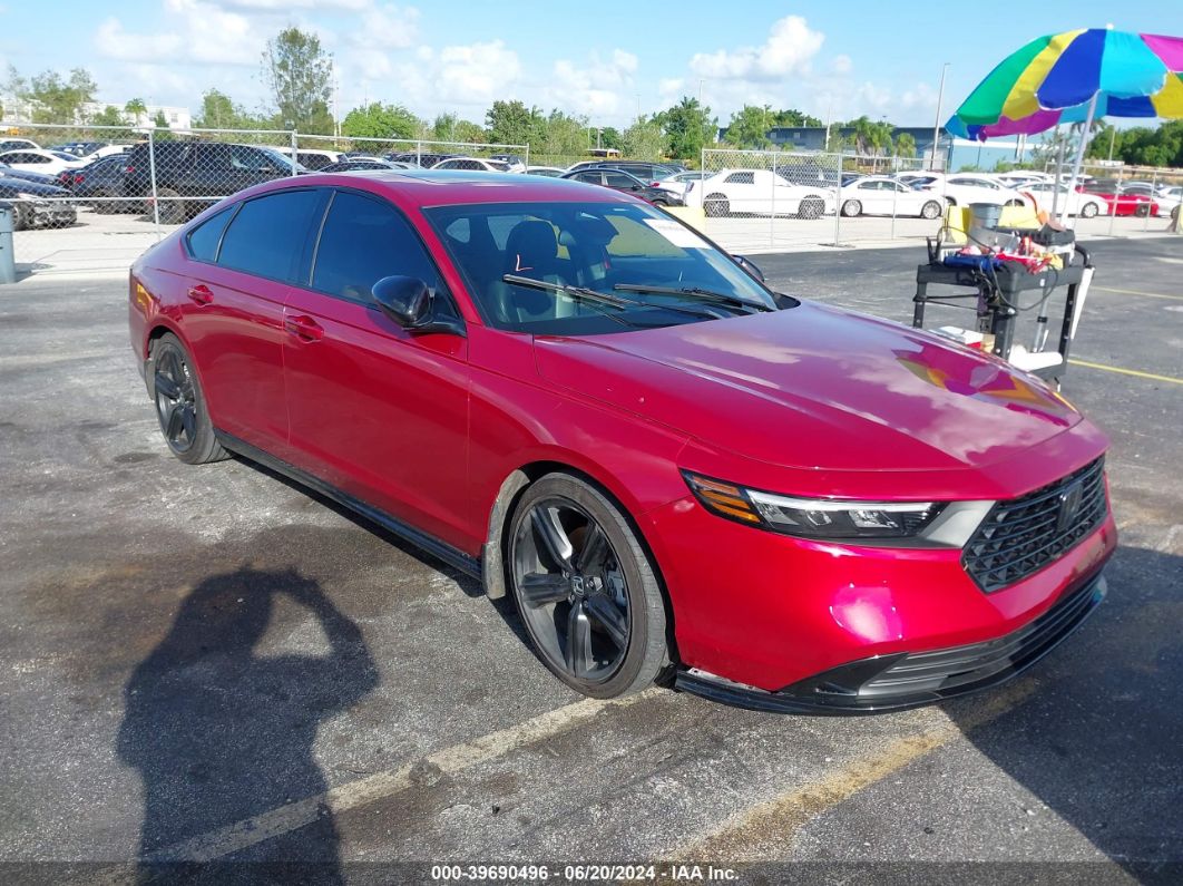 2023 HONDA ACCORD HYBRID SPORT-L Red  Hybrid 1HGCY2F77PA070154 photo #1