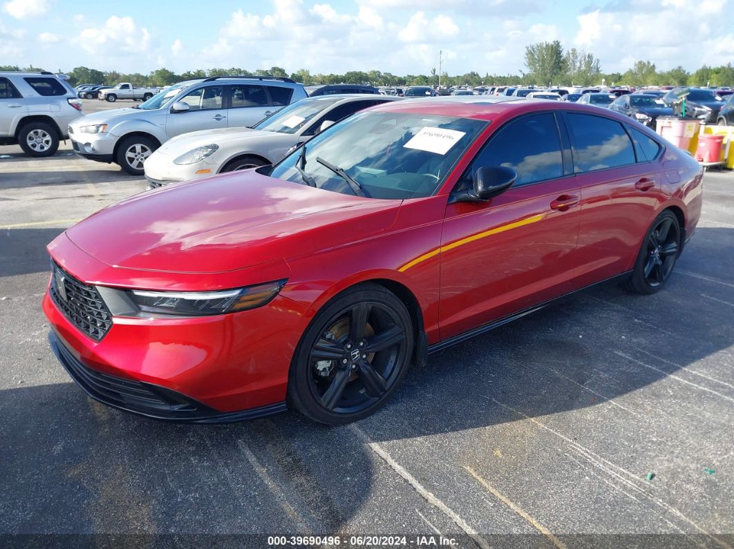 2023 HONDA ACCORD HYBRID SPORT-L Red  Hybrid 1HGCY2F77PA070154 photo #3