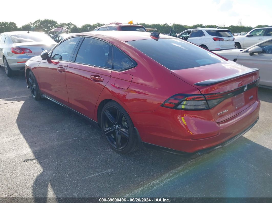 2023 HONDA ACCORD HYBRID SPORT-L Red  Hybrid 1HGCY2F77PA070154 photo #4