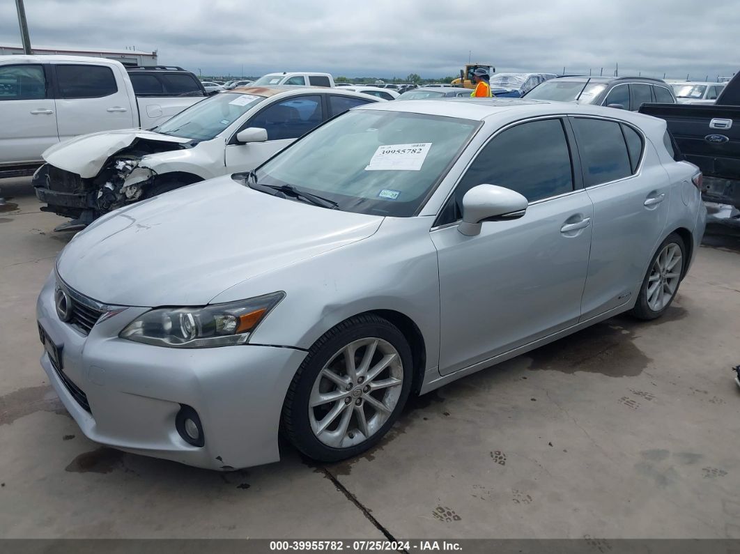 2012 LEXUS CT 200H PREMIUM Silver  Hybrid JTHKD5BHXC2084560 photo #3