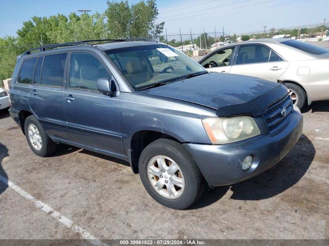 2003 TOYOTA HIGHLANDER LIMITED V6 Gray  Gasoline 4TARN81A3RZ265823 photo #1