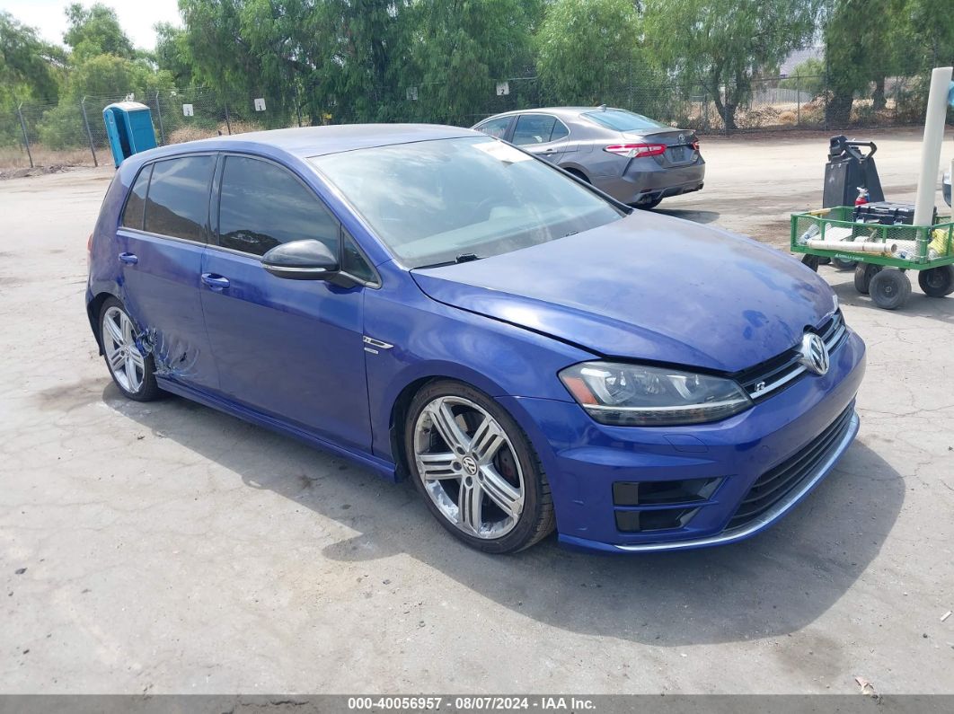 2016 VOLKSWAGEN GOLF R 4-DOOR Blue  Gasoline WVWUF7AU7GW016309 photo #1