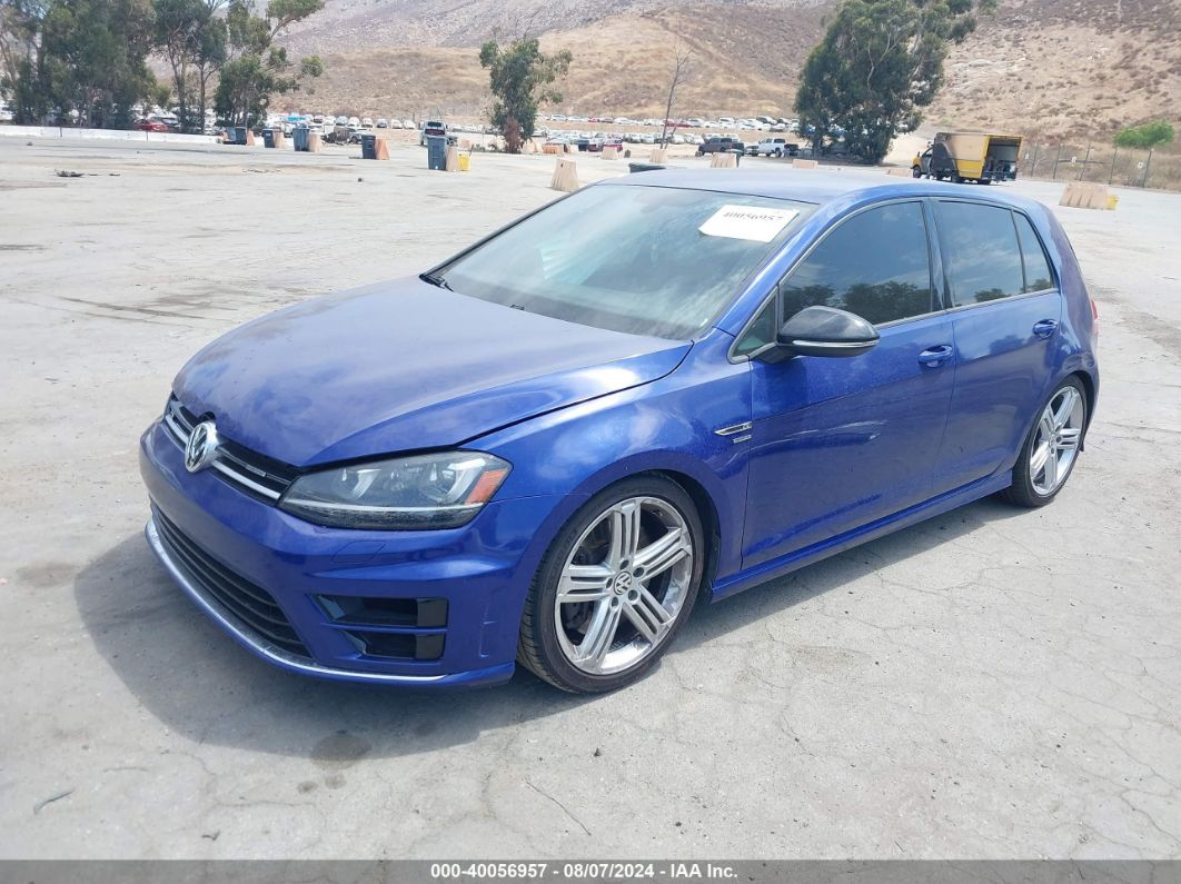 2016 VOLKSWAGEN GOLF R 4-DOOR Blue  Gasoline WVWUF7AU7GW016309 photo #3