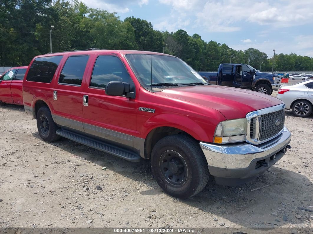 2003 FORD EXCURSION XLT Red  Gasoline 1FMNU40L83EA24478 photo #1