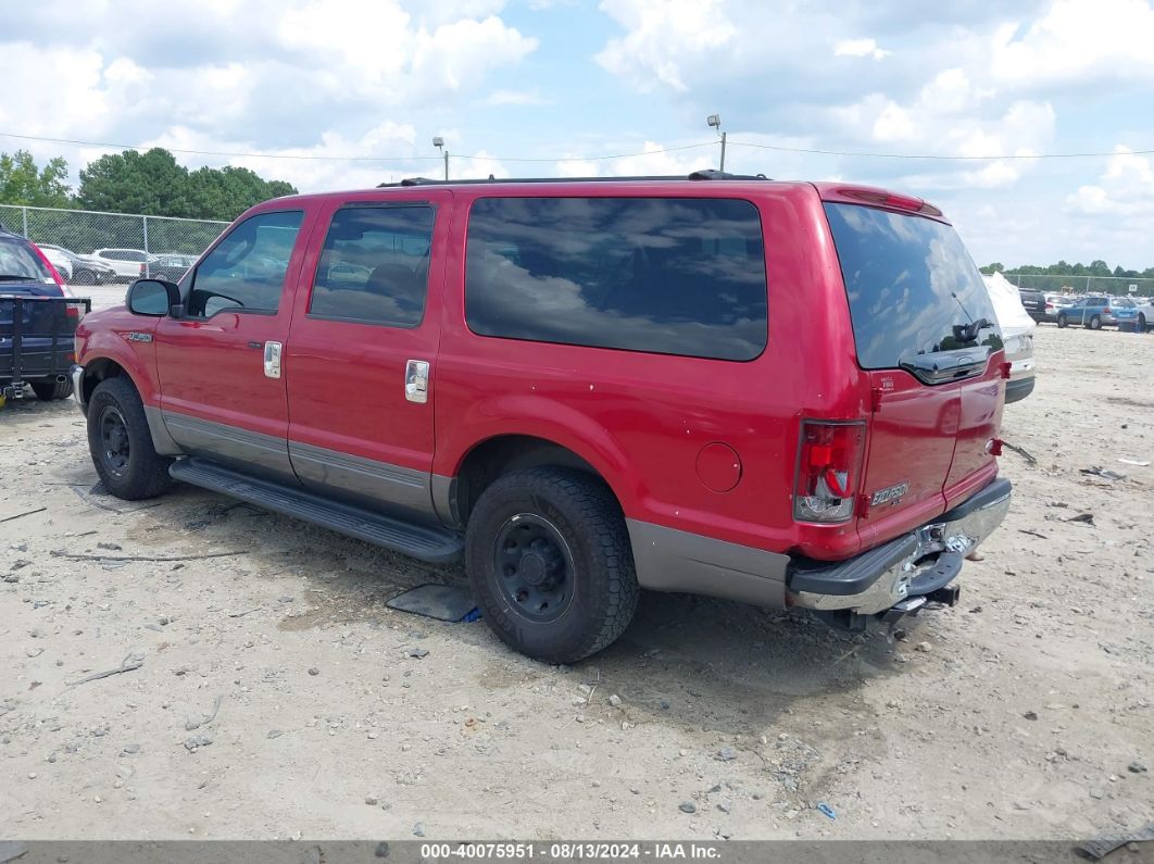 2003 FORD EXCURSION XLT Red  Gasoline 1FMNU40L83EA24478 photo #4