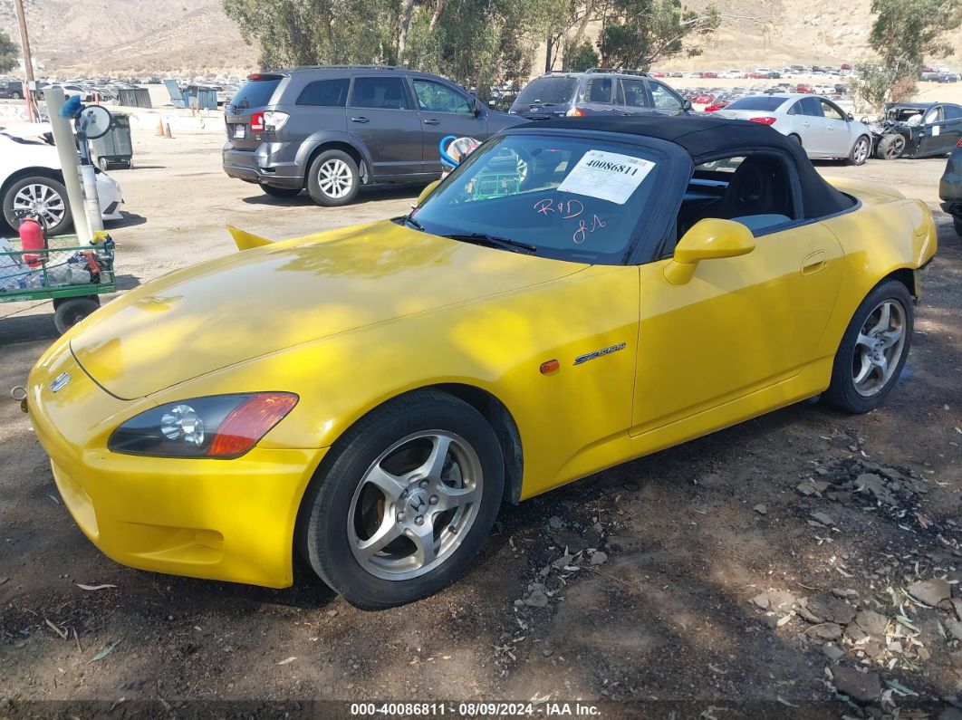 2002 HONDA S2000 Yellow  Gasoline JHMAP11402T001088 photo #3