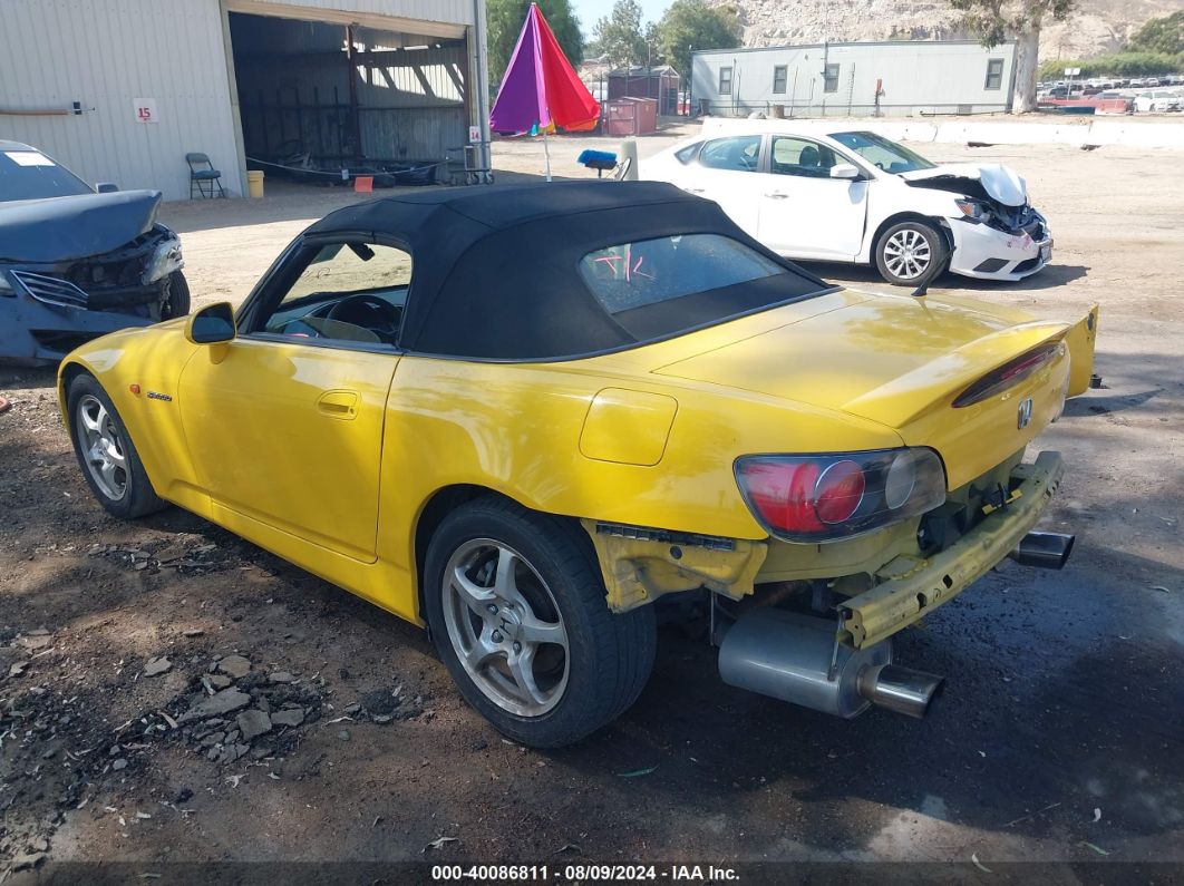 2002 HONDA S2000 Yellow  Gasoline JHMAP11402T001088 photo #4