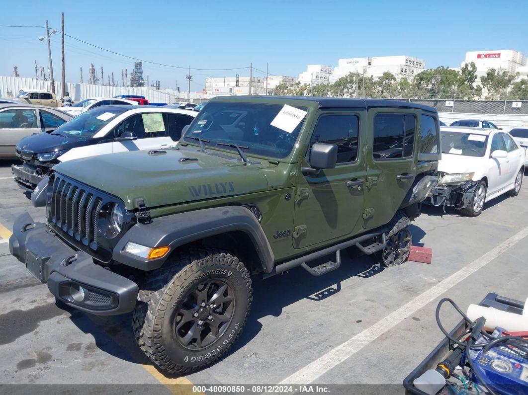 2022 JEEP WRANGLER UNLIMITED WILLYS 4X4 Green  Gasoline 1C4HJXDG5NW113205 photo #3