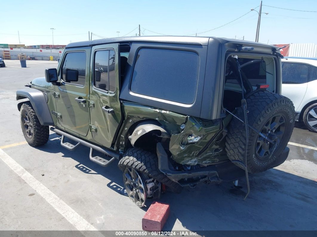 2022 JEEP WRANGLER UNLIMITED WILLYS 4X4 Green  Gasoline 1C4HJXDG5NW113205 photo #4